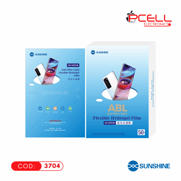 LAMINA HIDROGEL ANTI LUZ AZUL SUNSHINE SS-057HB (PAQ. 50 UNID)