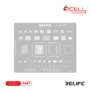 RELIFE RL-044 IPZ6 – STENCIL DE PRECISIÓN BGA PARA REBALLING A13(SERIE IPHONE 11)