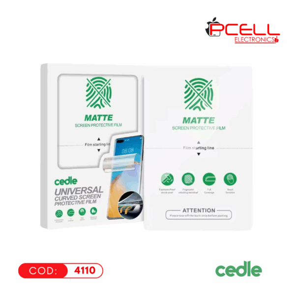 LAMINA HIDROGEL MATE CEDLE G02 SERIE VERDE (PAQUETE 20 UN.)