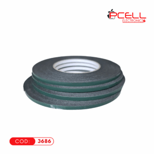 CINTA DE DOBLE CARA NEGRA DE ESPUMA DE MEMBRANA VERDE 5MM S/M