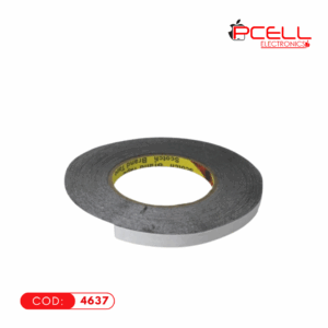 CINTA DOBLE CARA CONTACTO NEGRO GRIS 8MM