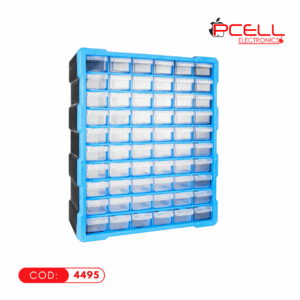 ORGANIZADOR PLÁSTICO DE 10 NIVELES 60 CAJONES AZUL K-504 ( MEDIDAS 38X16X47.5)