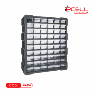 ORGANIZADOR PLÁSTICO DE 10 NIVELES 60 CAJONES NEGRO K-504 ( MEDIDAS 38X16X47.5)