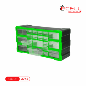ORGANIZADOR PLÁSTICO DE 22 CAJONES VERDE G-1503