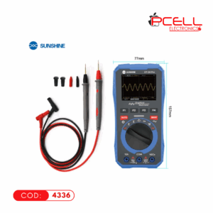MULTÍMETRO,OSCILOSCOPIO MULTIFUNCIONAL 2 EN 1 CON PANTALLA DIGITAL SUNSHINE DT-24 PRO