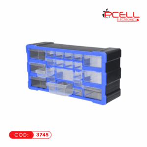 ORGANIZADOR PLÁSTICO DE 22 CAJONES AZUL G-1503