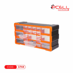 ORGANIZADOR PLÁSTICO DE 22 CAJONES NARANJA G-1503