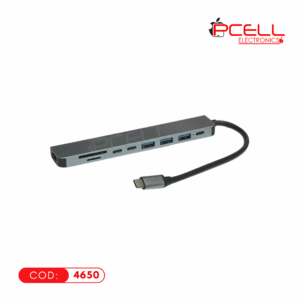 ADAPTADOR HDMI PARA MAC MULTIPUERTO USB C HUB IPAD MACBOOK COLOR GRIS OSCURO