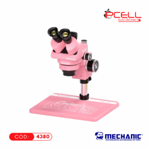 MICROSCOPIO TRINOCULAR MECHANIC MOS300-B11 (COLOR ROSA)